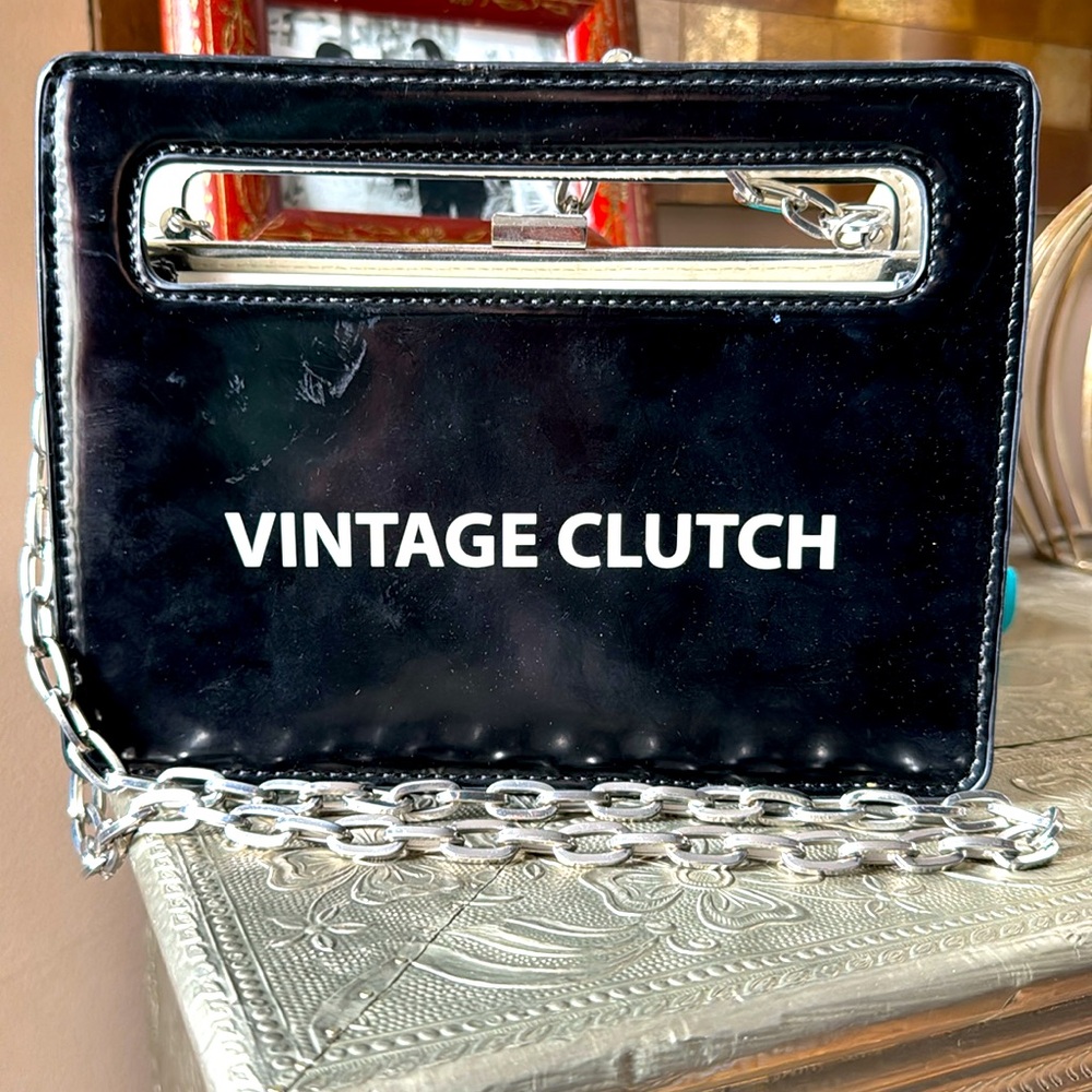 Zara Vintage Clutch word text statement clutch